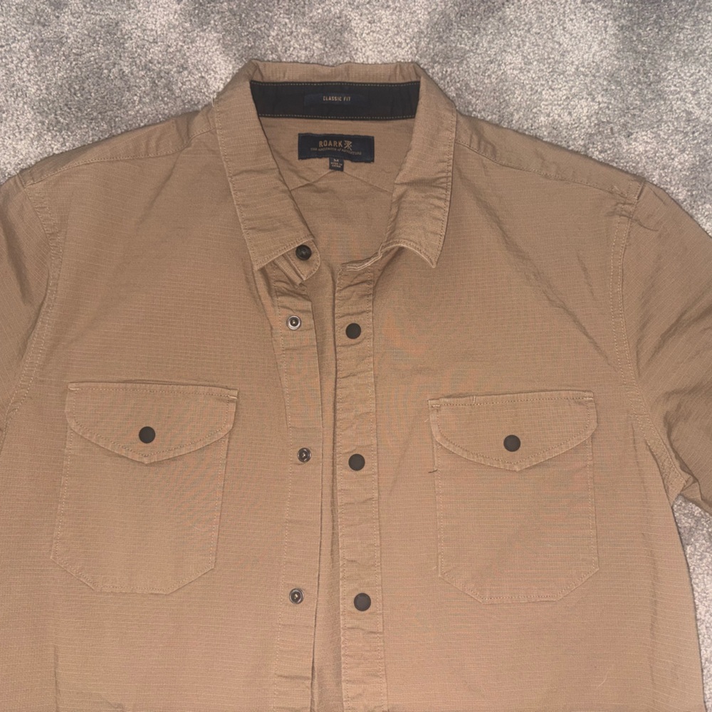 Roark Classic Fit Beige Shirt